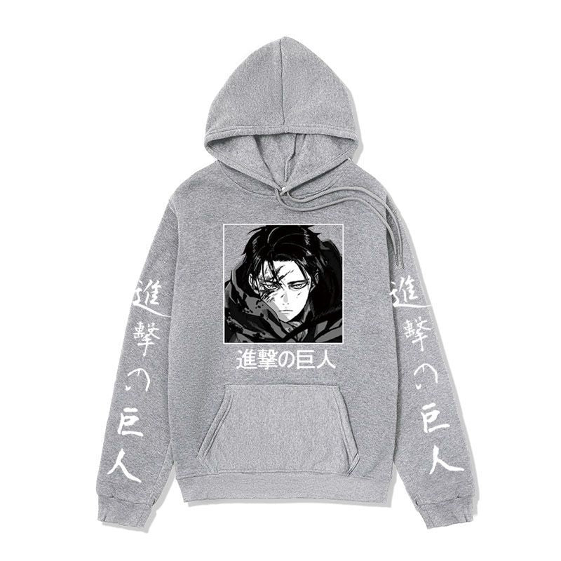 Anime Hoddies Anime Brushed Hoody Autumn and Winter Attack on Titan Series Hoodie Street Jacket Men