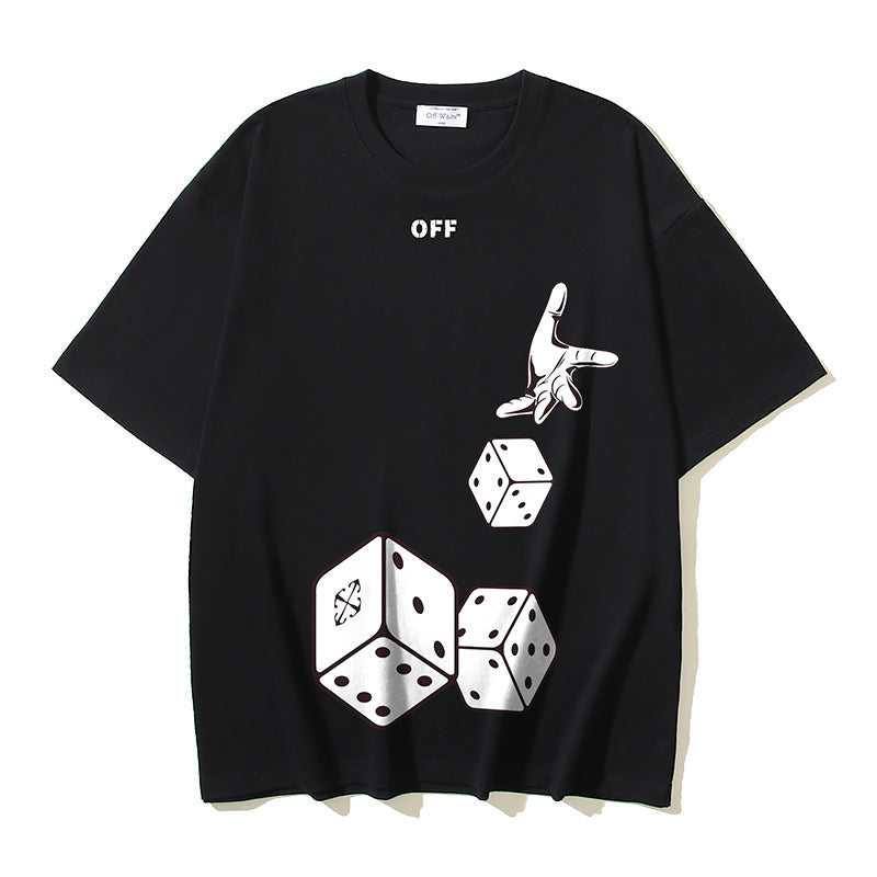 Off White T Shirts OW Scattering Arrow Pattern Crew Neck Pullover Short Sleeves