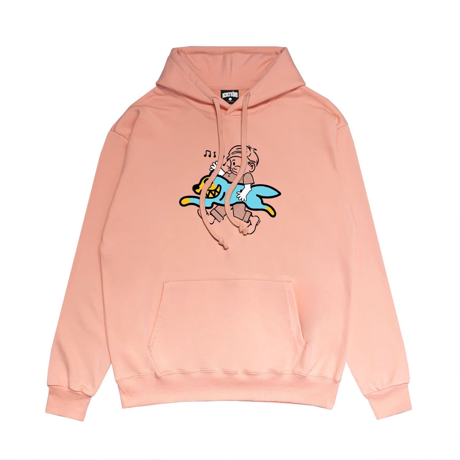 Ice Cream Running Dog Hoodie Hip-Hop Hipster Terry Fabric Hoodie