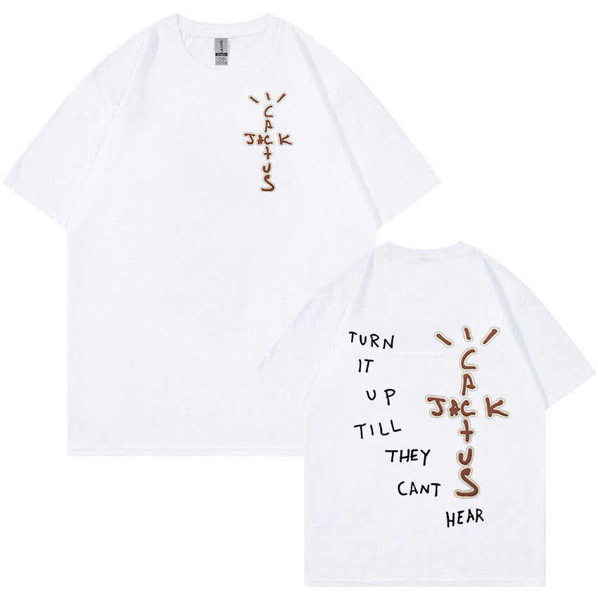 Retro Rapper Cactus Jack Graphic T Shirt Men's Hip Hop