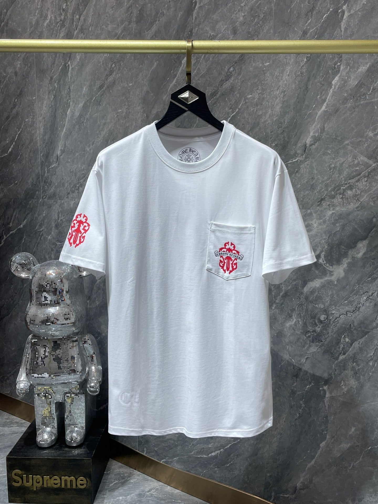 CHH Chrome Hearts T Shirts Red Sword Phantom Short Sleeve T-shirt for Men and Women
