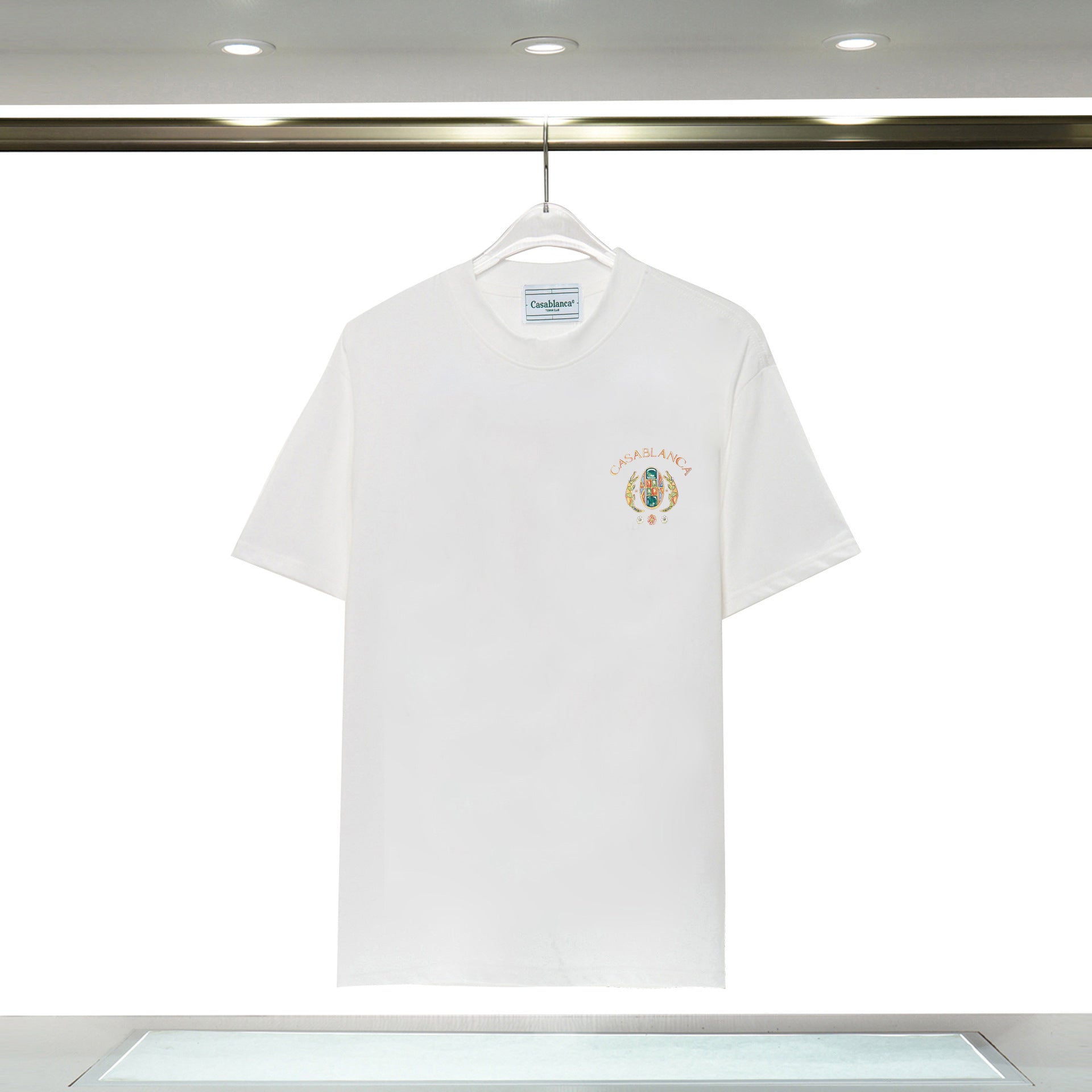 Casablanca T Shirts Portal Printed Cotton Loose Tee