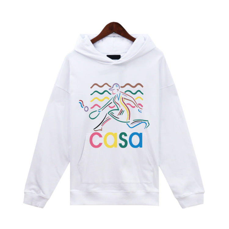 Casablanca Hoodie Autumn/Winter Letter Print Hooded Sweater