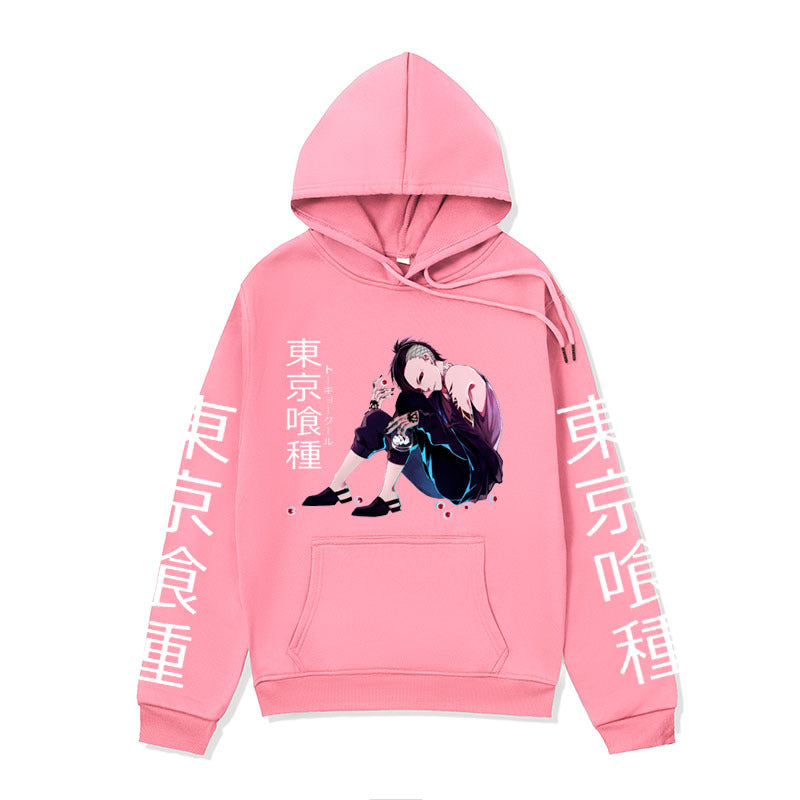 Anime Hoddies Tokyo Food Series Sweater Fleece-Lined Hoodie Fall Winter Coat