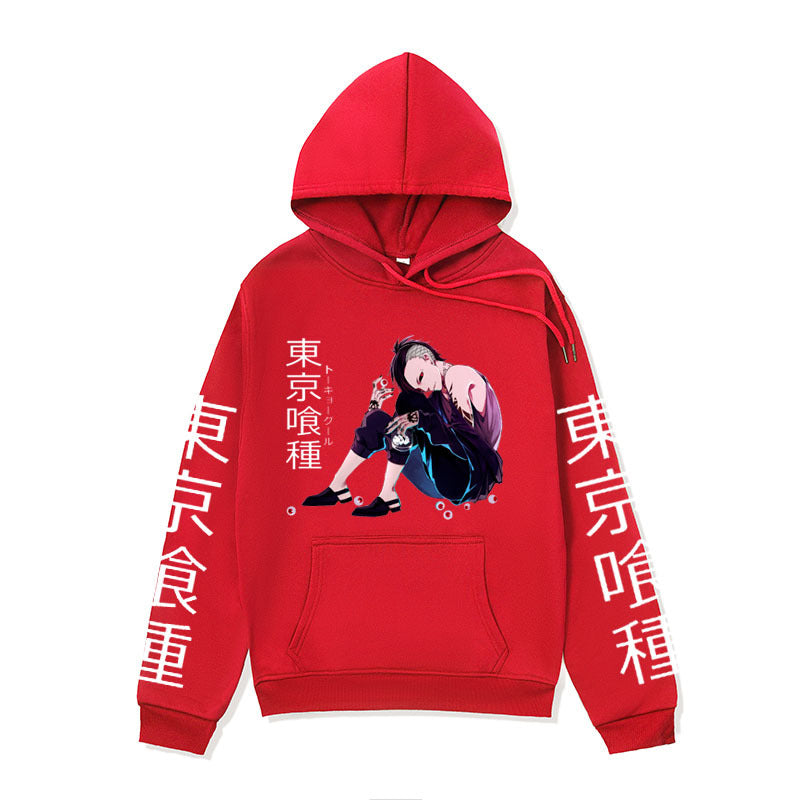 Anime Hoddies Tokyo Food Series Sweater Fleece-Lined Hoodie Fall Winter Coat