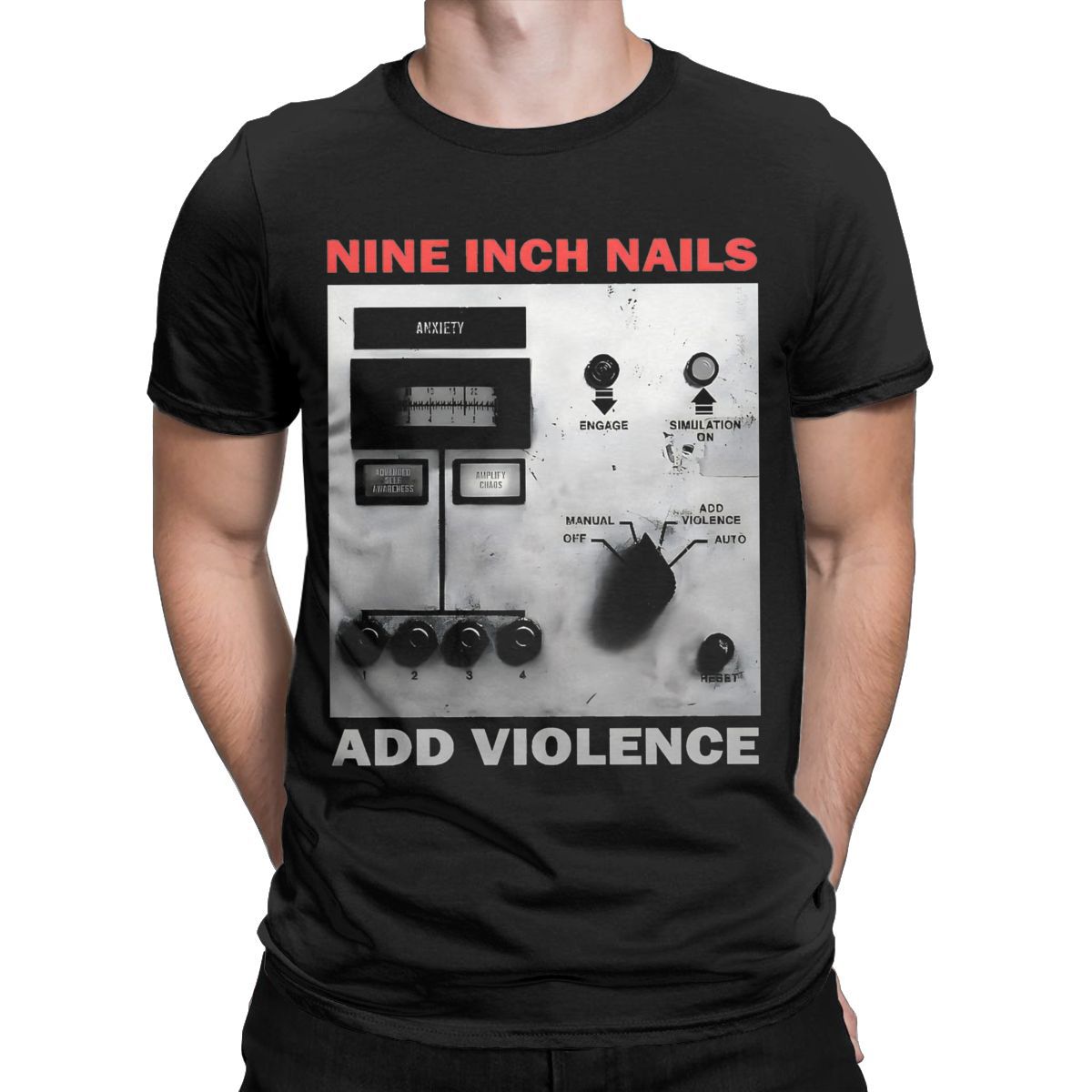 Nine Inch Nails NIN Men's T Shirts Crazy Tees Short Sleeve