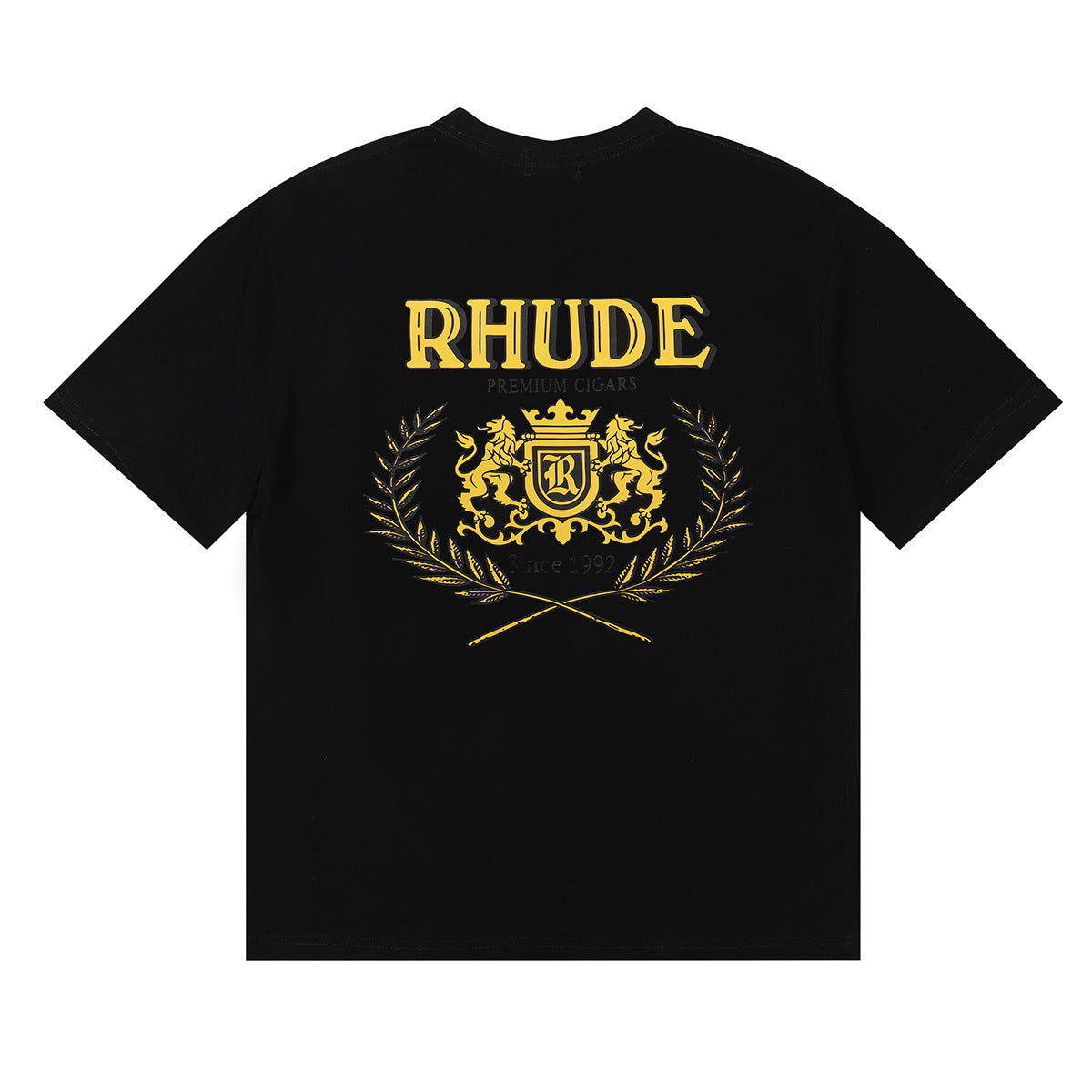 Rhude T Shirt Wheat Ear Badge Short Sleeve T-Shirt
