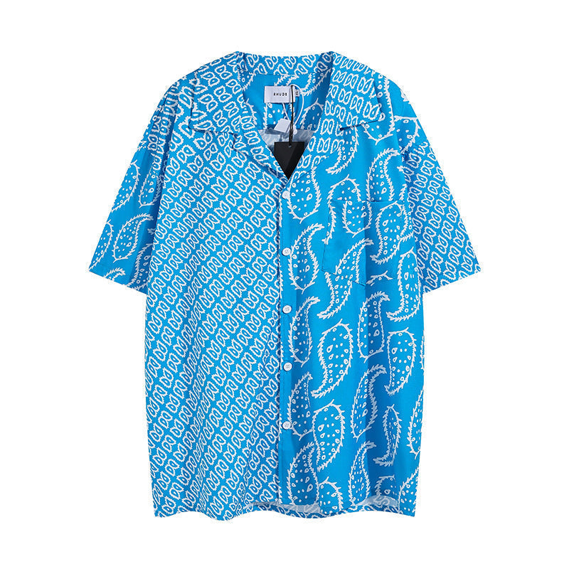 Rhude T Shirt Family Totem Casual Short Sleeve Shirt, Shorts