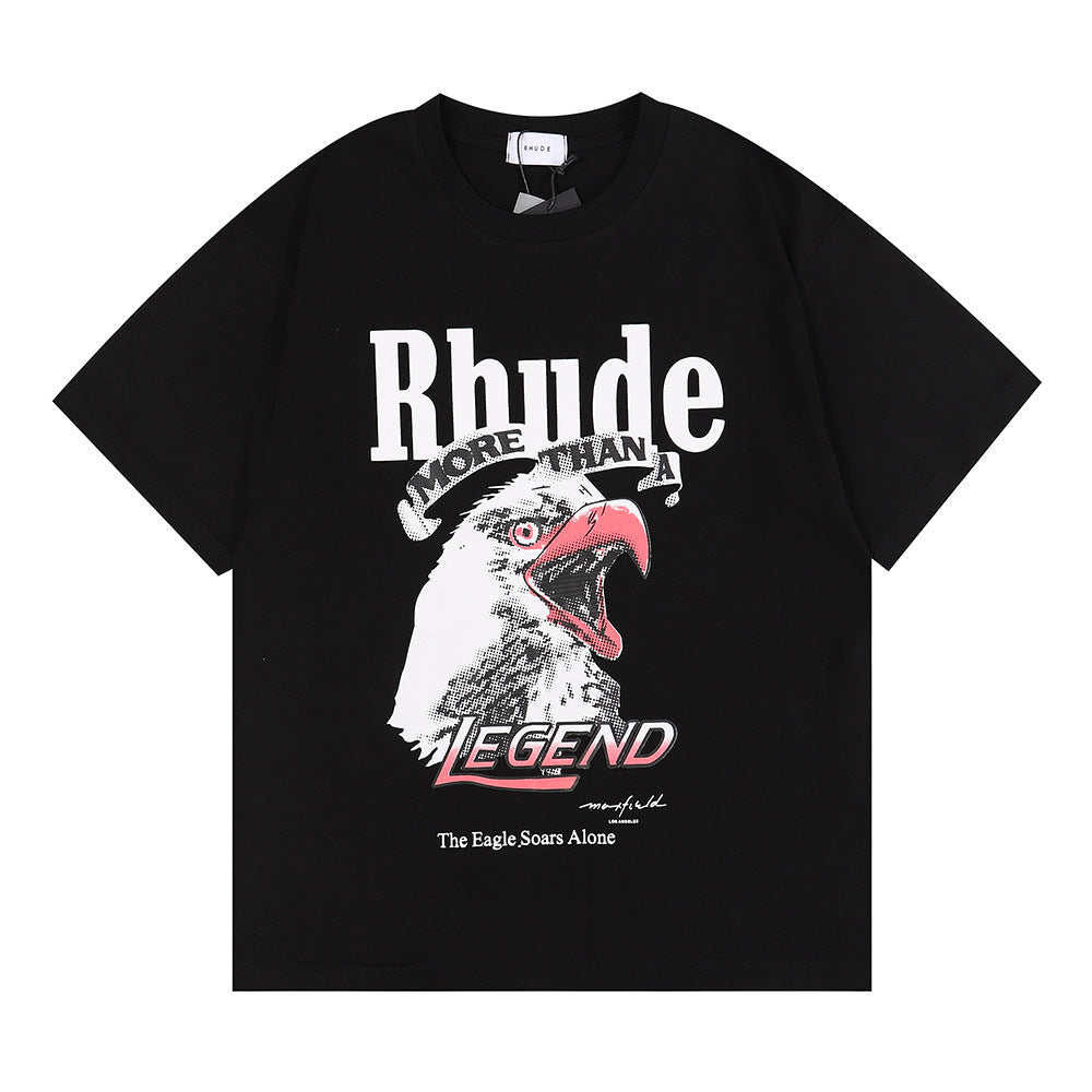 Rhude T Shirt Micro Eagle Letter Print Short Sleeve T-Shirt