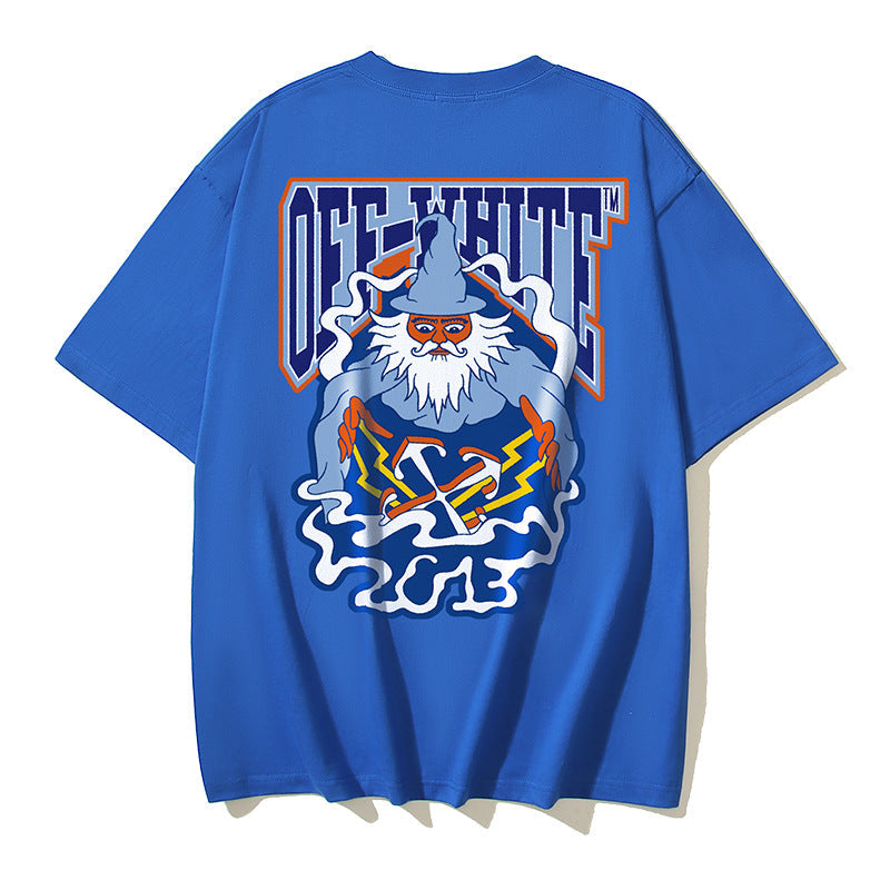 Off White T Shirts OW Mage Pattern Crew Neck Pullover Short Sleeves