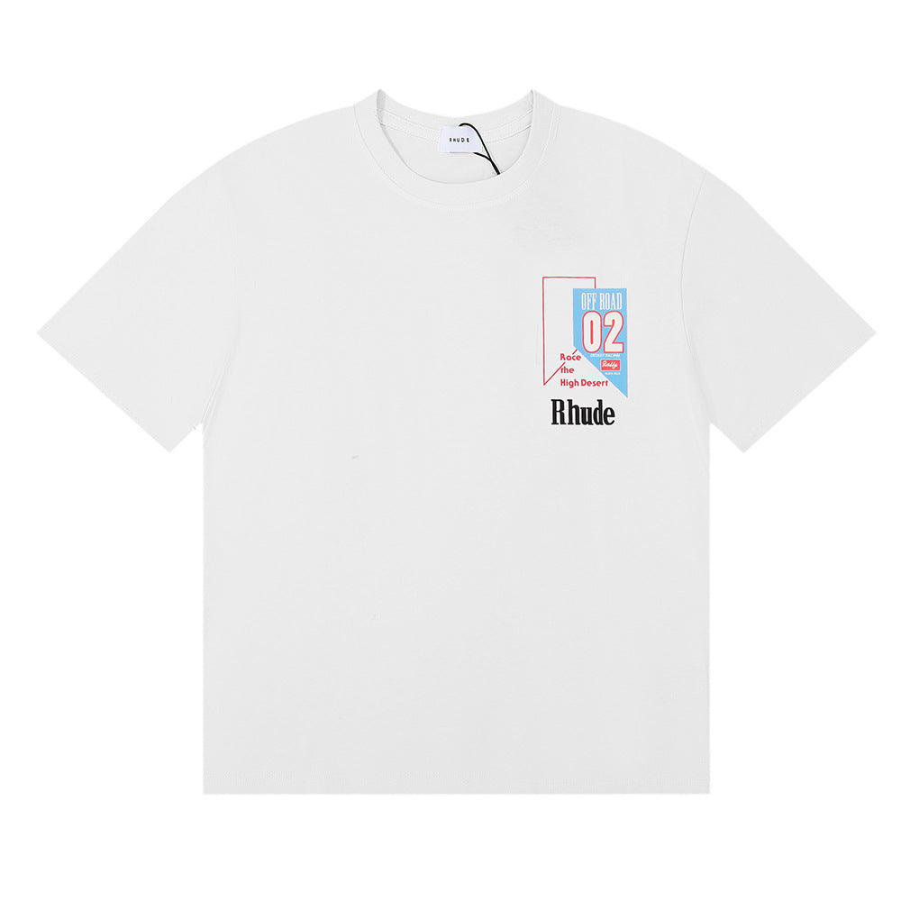 Rhude T Shirt Micro Track Letter Print Short Sleeve T-Shirt