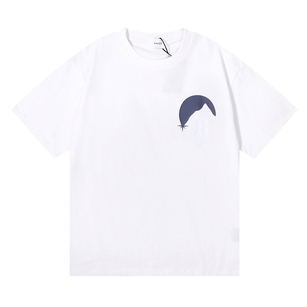 Rhude T Shirt Sunset Design Letter Print Short Sleeve T-Shirt