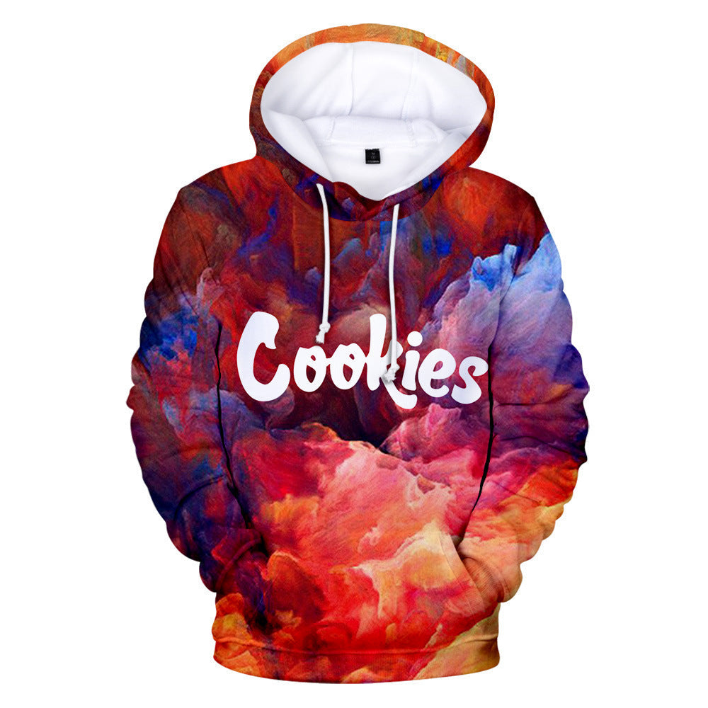 Cookies Hoodie Printed Hood Sweater Hooded Long-Sleeved Shirt