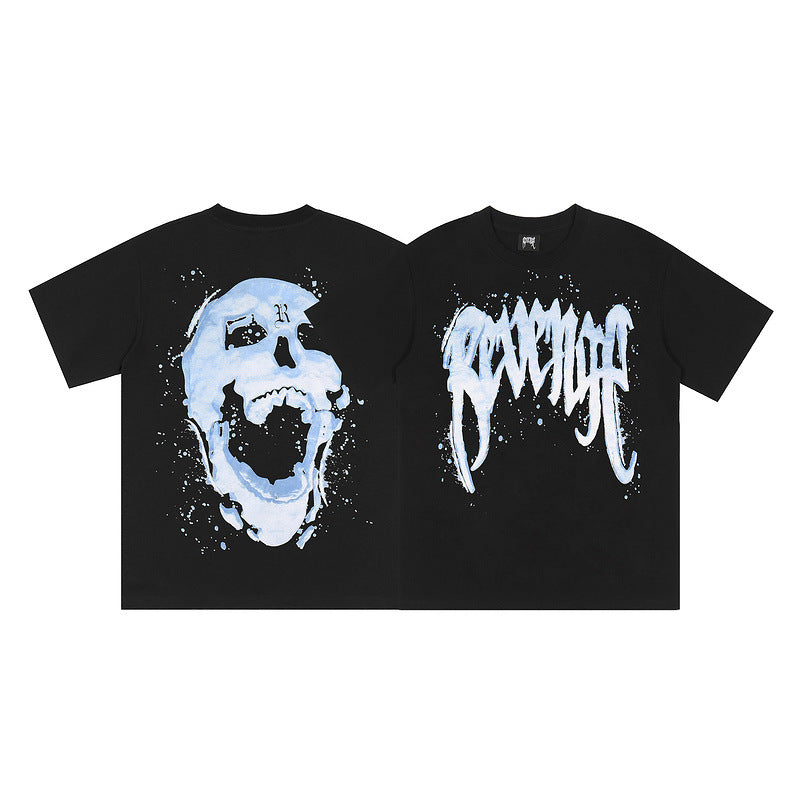 Revenge T Shirts Revenge Skull Loose
