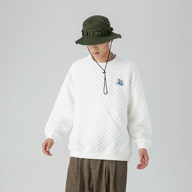 Men Graphic Hoodies Autumn and Winter Black Casual Jacket