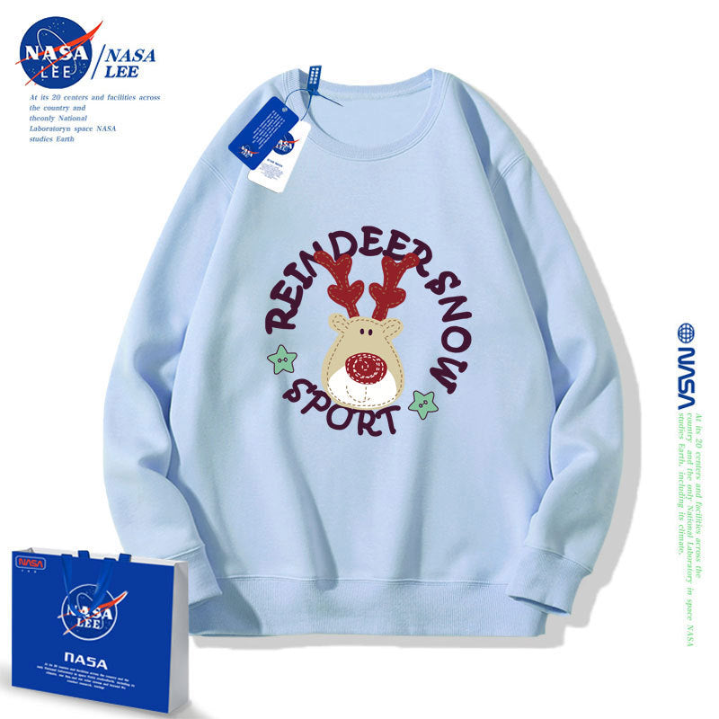 Nasa Children Hoodie Nasa Joint-Name Sweater Autumn Round Neck Loose Casual