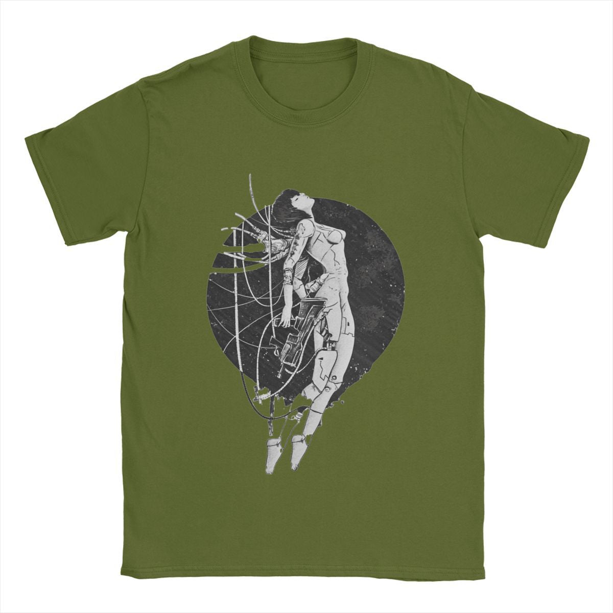 Ghost In The Shell T Shirts Men  Cotton Vintage T-Shirts