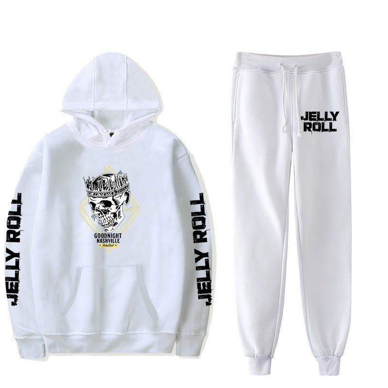 Jelly Roll Hoodie Jelly Roll Peripheral Printed Sweater Sports Two-Piece Suit
