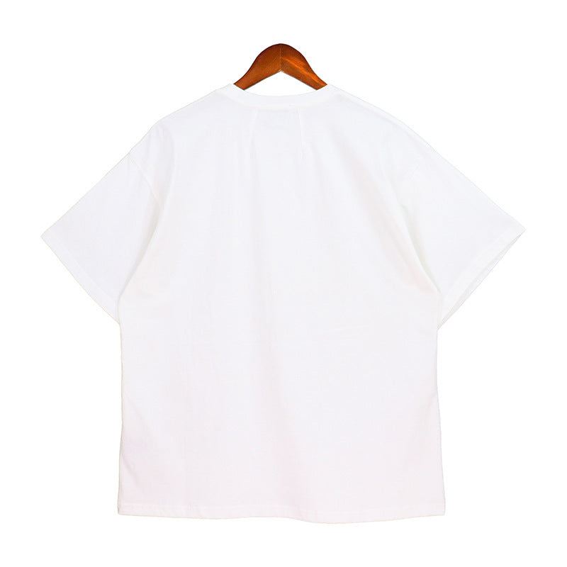 Rhude T Shirt Vintage Yacht Color Alphabet Print Short Sleeve T-Shirt