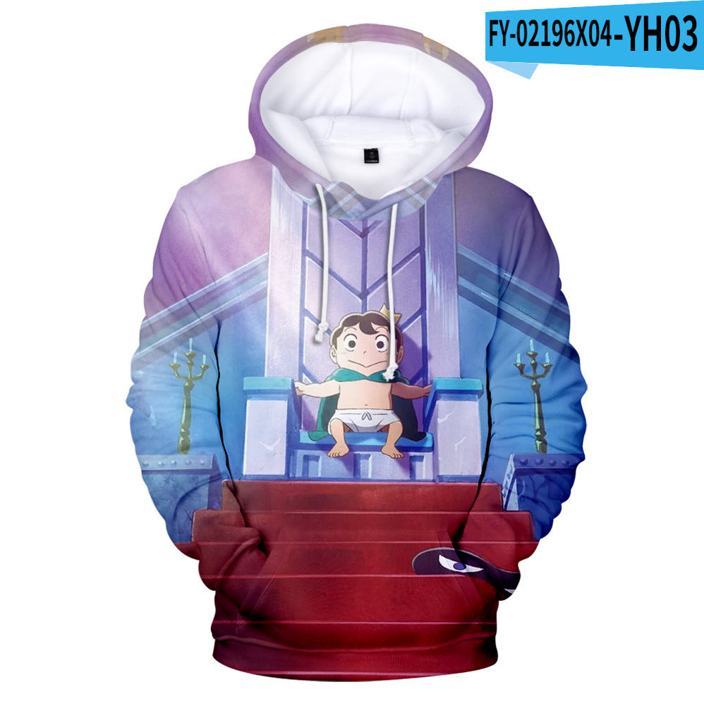 Anime Hoddies 3D Digital Printing Cartoon King Ranking around Pullover Hoodie