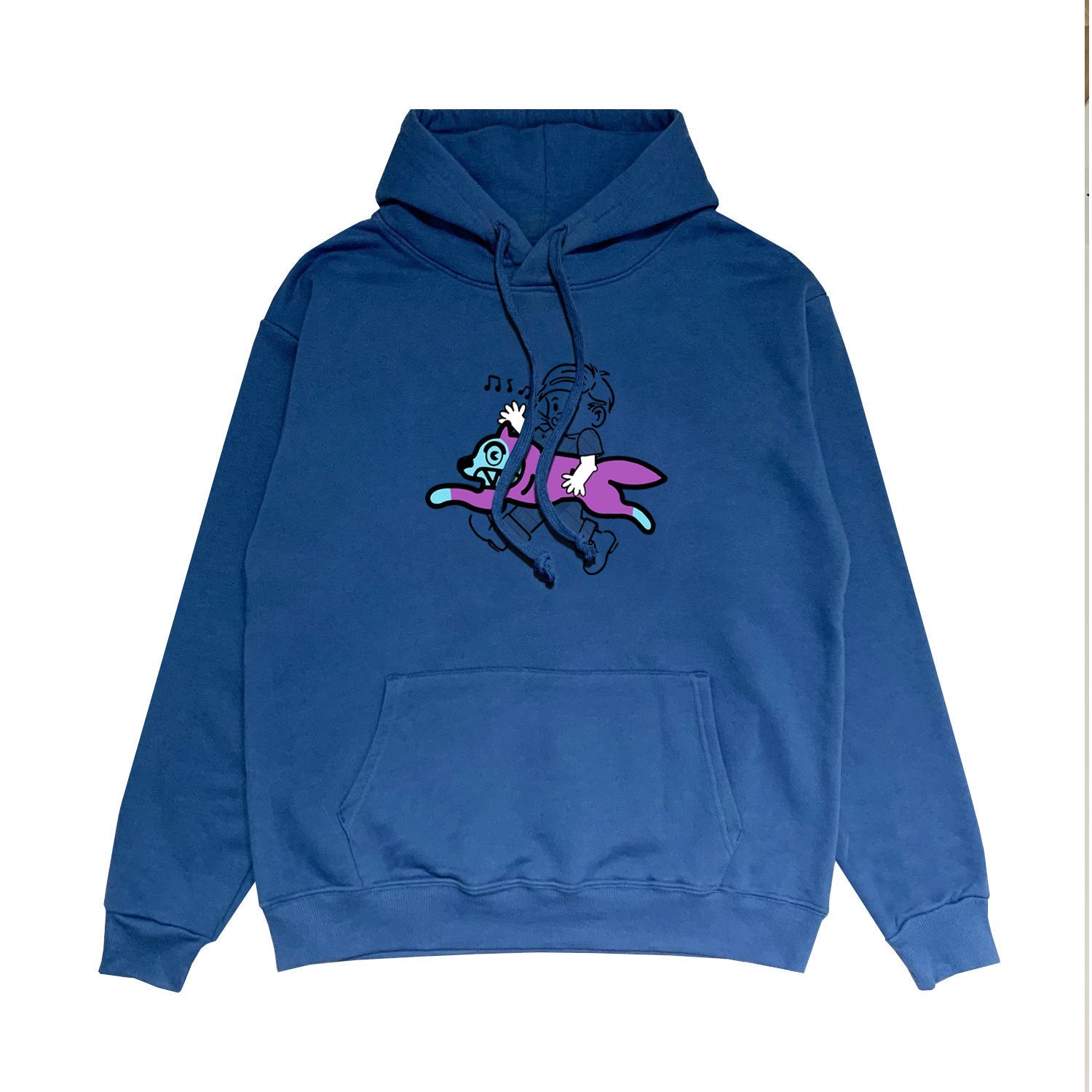 Ice Cream Running Dog Hoodie Hip-Hop Hipster Terry Fabric Hoodie