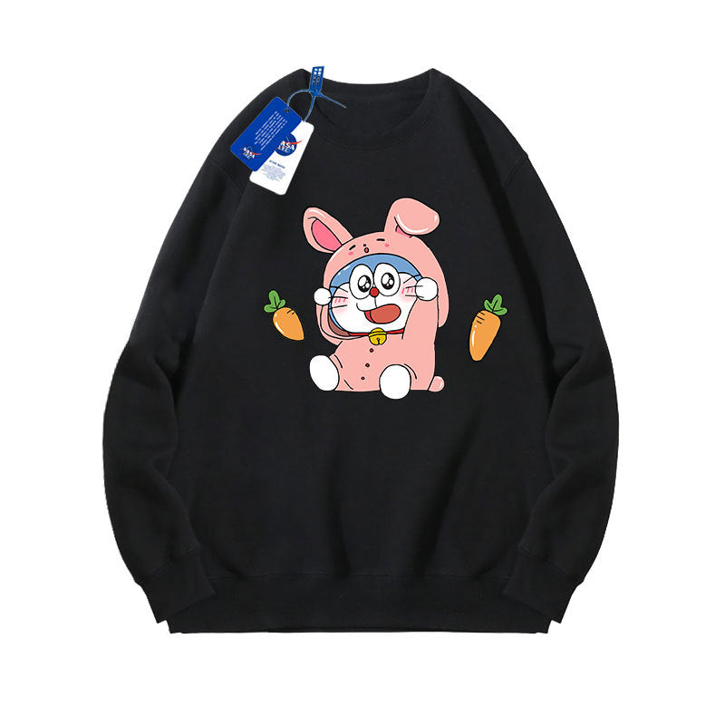 Nasa Children Hoodie Nasa Sweater Girls' Casual Loose Doraemon Pattern