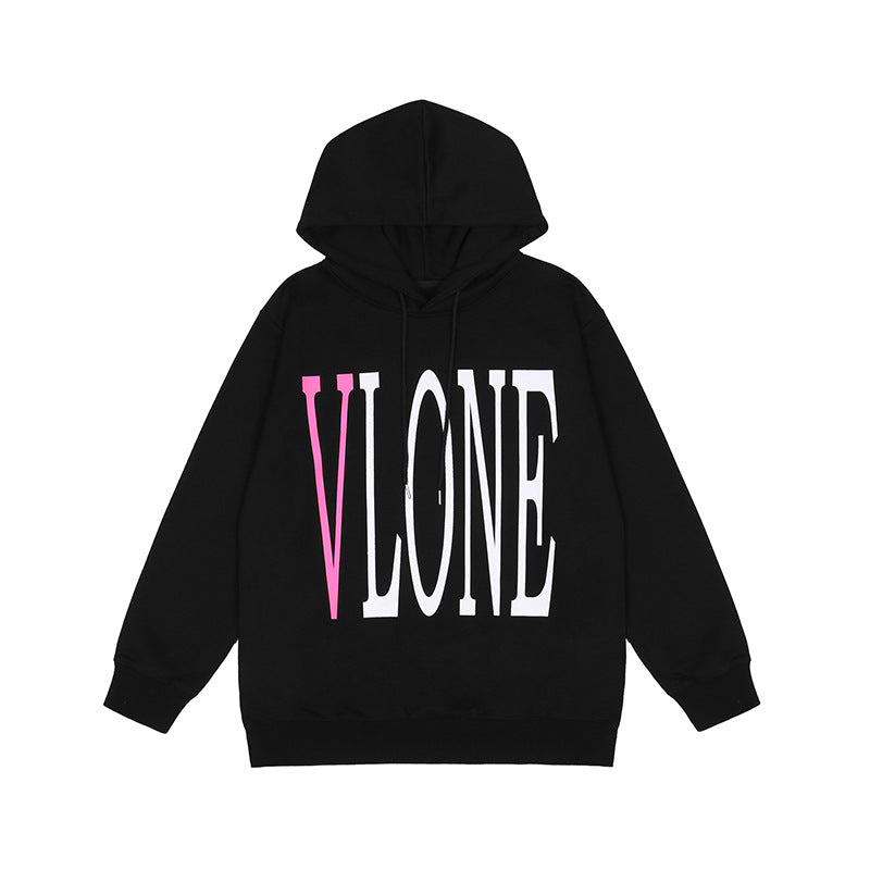 Vlone Hoodie Big V Autumn And Winter Men'S And Women'S Loose-Fitting Hoodie Sweater Street