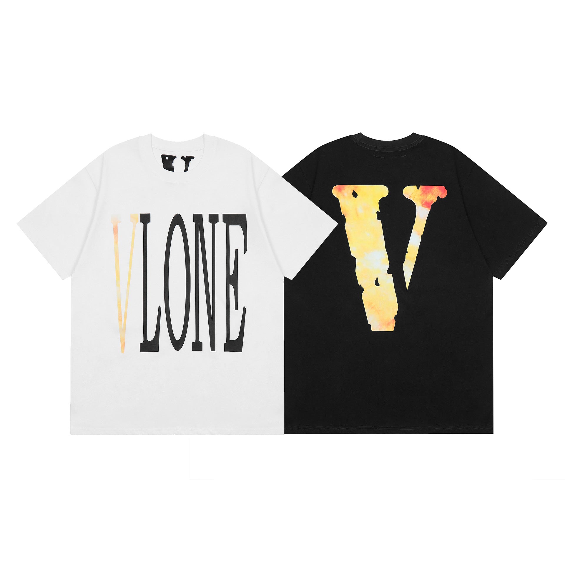 Vlone T Shirt Spring/Summer Pattern Crew Neck Pullover