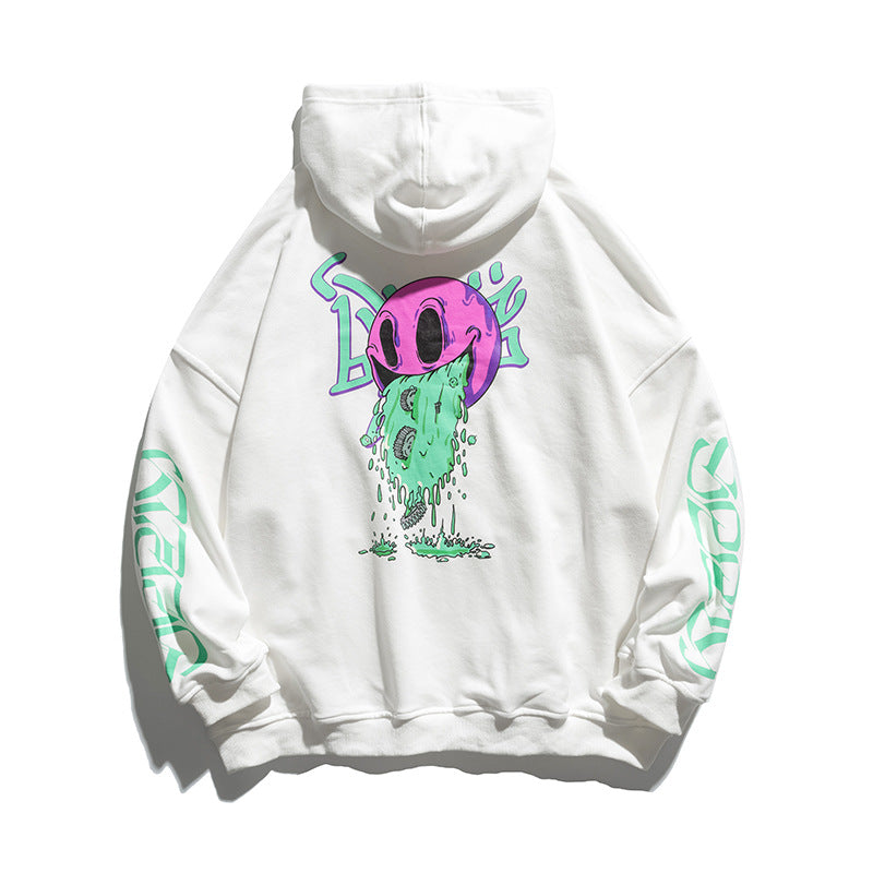 Man Fall Outfis Autumn Cartoon Printed Hoodie Men's Casual Top