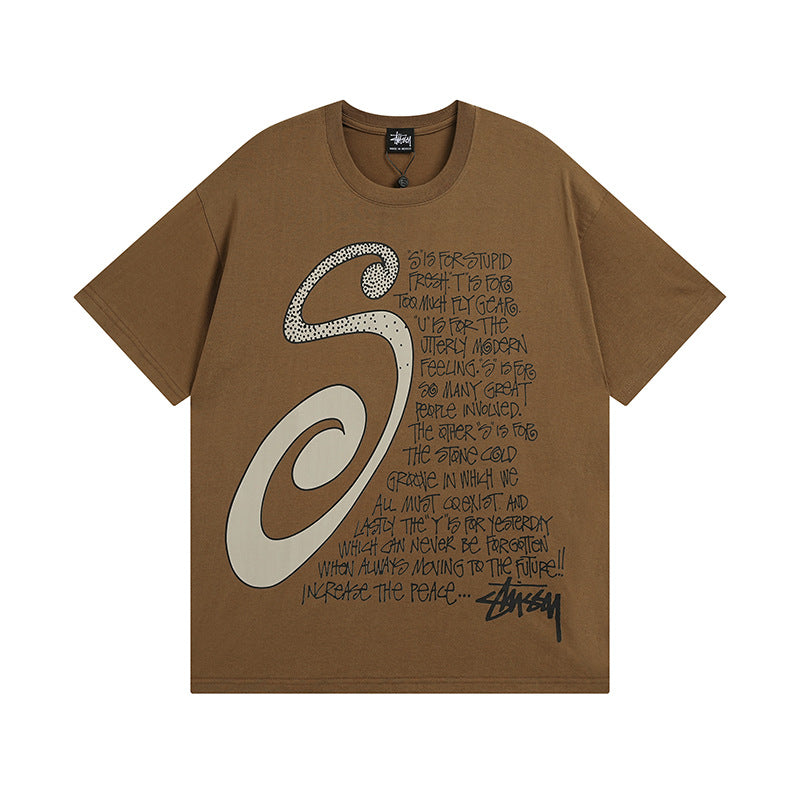 Stussy T Shirts Casual Loose Couple T Shirts
