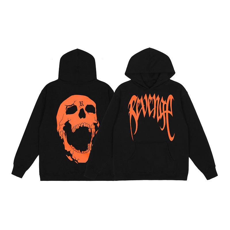 Revenge Hoodie Skull Puff Print Hooded