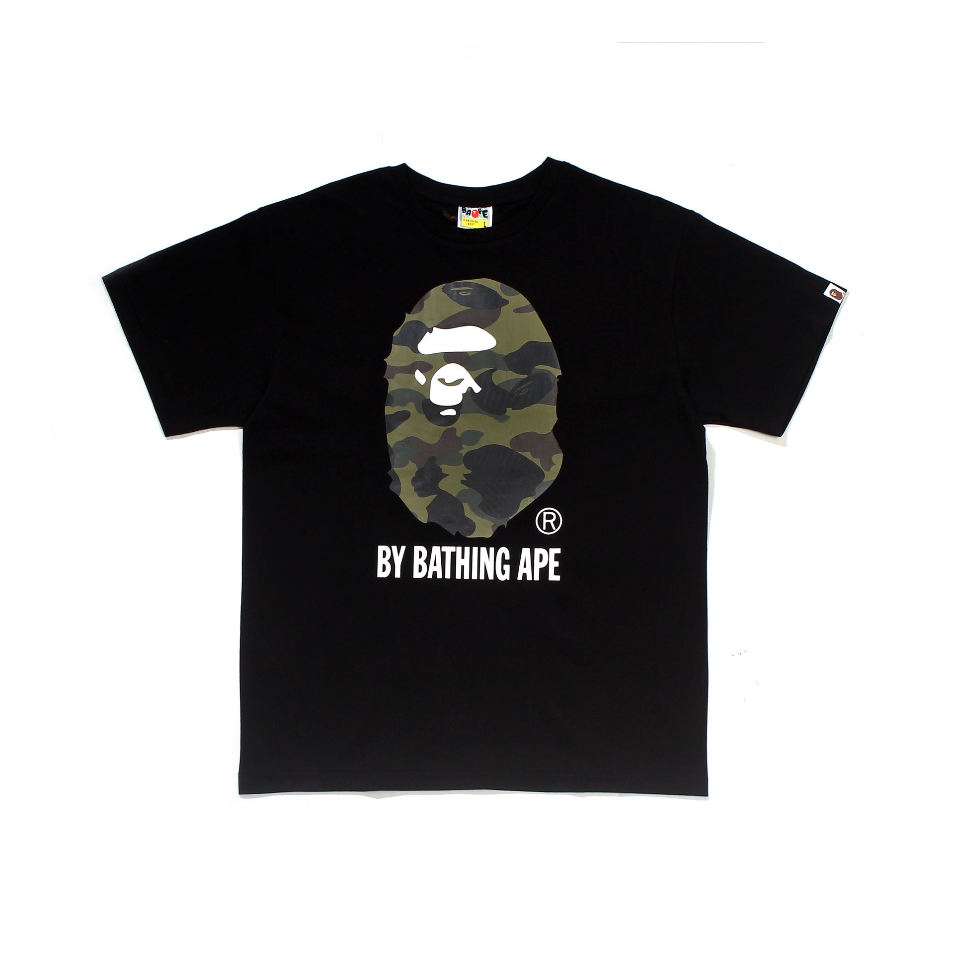 Bape Bearbrick T Shirt Casual Letter Printed Round Neck Short Sleeve