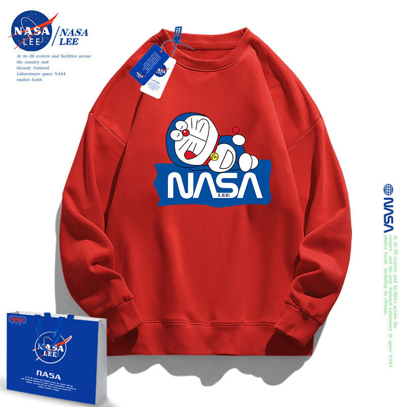 Nasa Children Hoodie Nasa Sweater Children'S Clothing Autumn Loose Round Neck Thickened