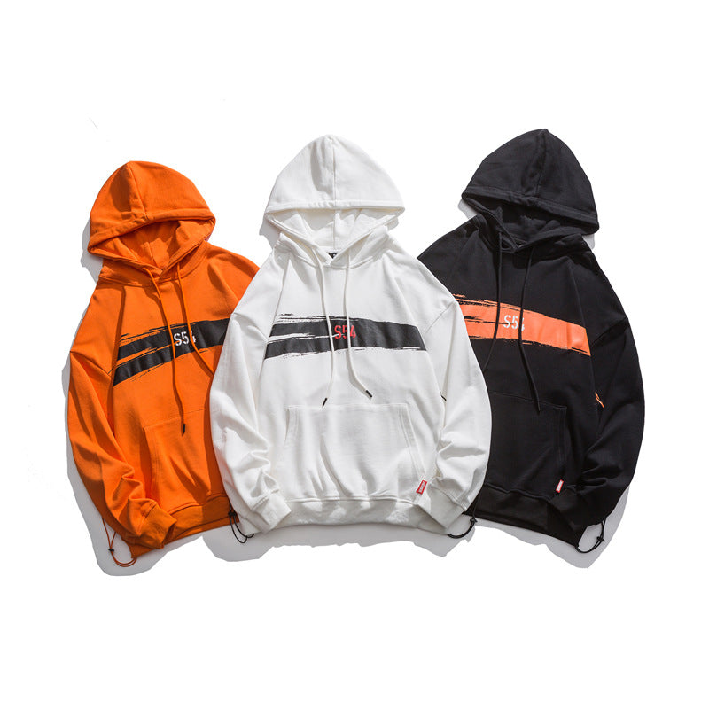 Mens Graphic Hoodies Men's Loose Casual Print Long Sleeve