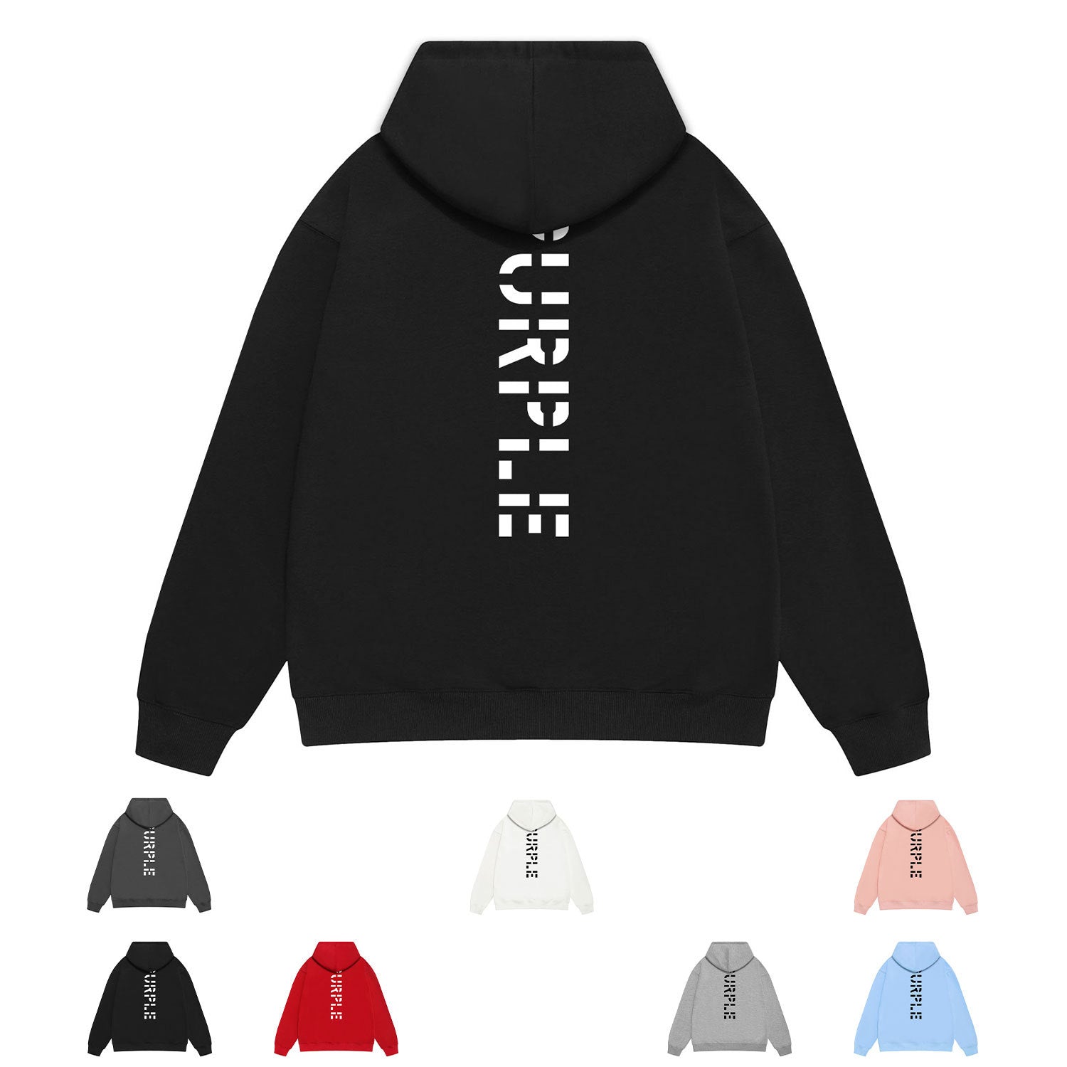 Purple Brand Hoodie Fashion Loose Hooded Sweater