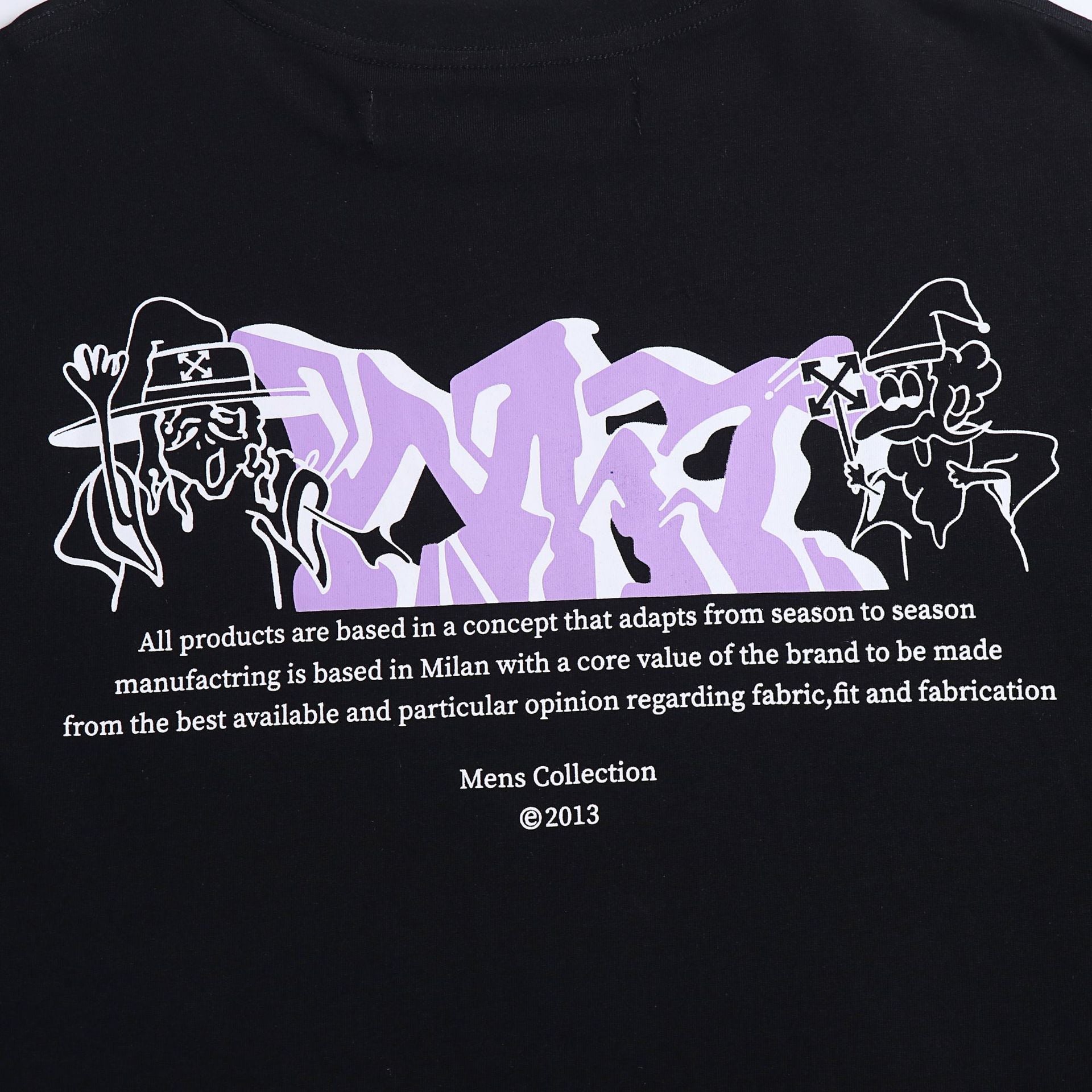 Ow T Shirts Gradient Arrow Men and Women Short Sleeve