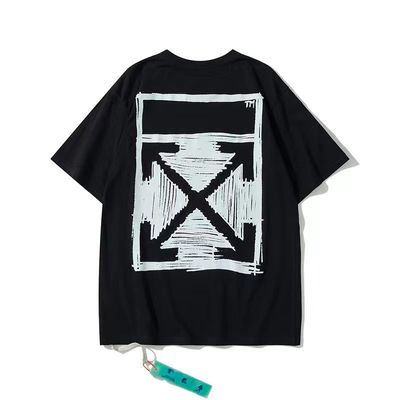Off White T Shirts Back Sketch Arrow Print