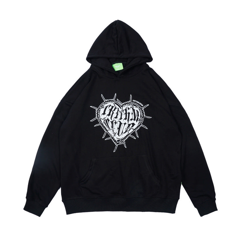 Man Fall Outfits Fall Winter Men's Sweater Printed Couple Hoodies Casual Hooded Sweater