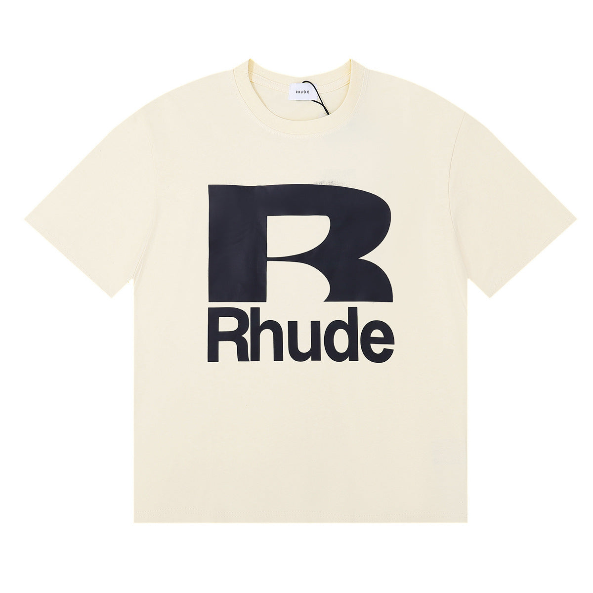 Rhude T Shirt Alphabet Coconut Racing Pattern Short Sleeve T-Shirt