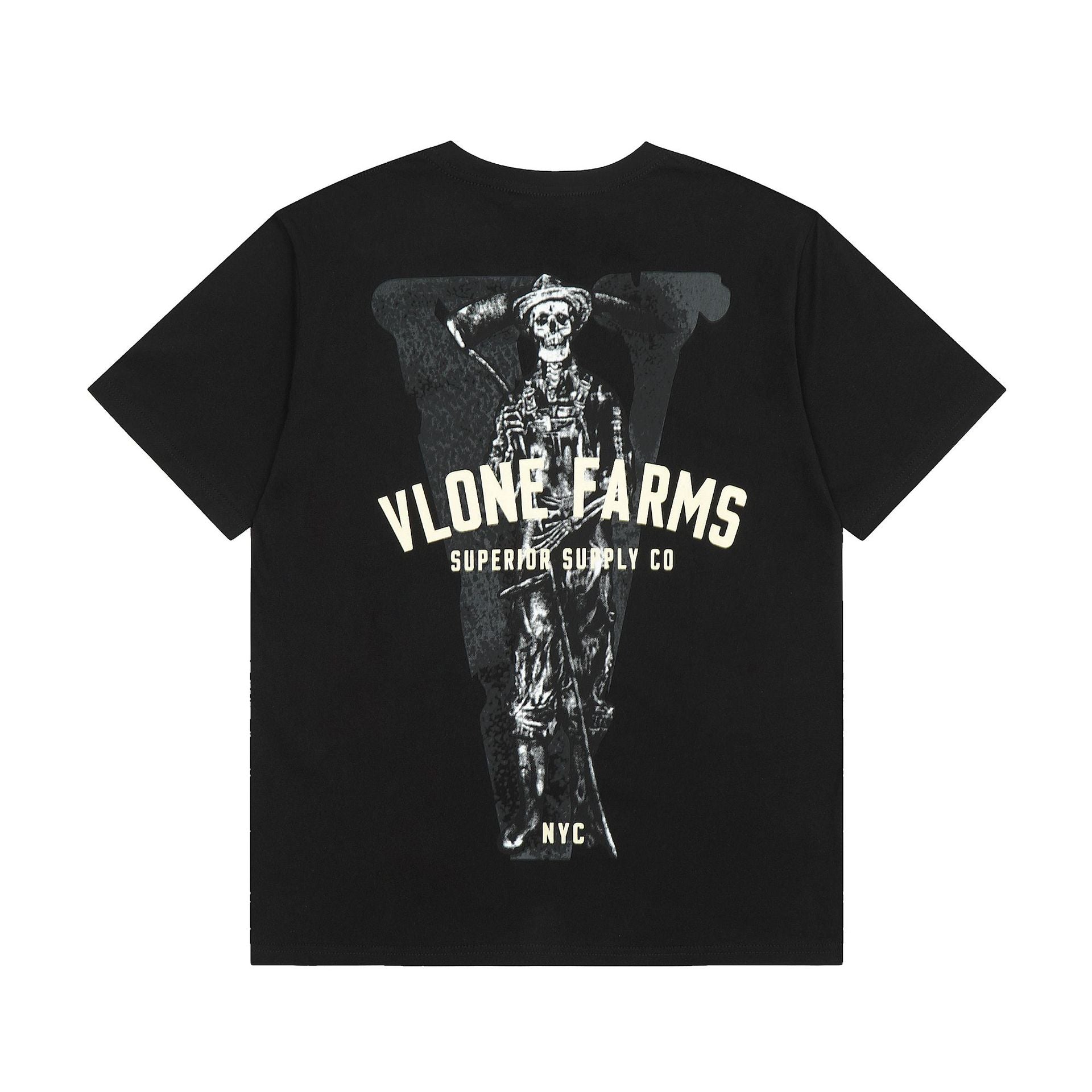 Vlone T Shirt Spring Summer Skull Reaper Pattern