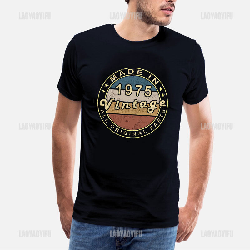Vintage 1975 Limited Edition Men T Shirts Retro Classic