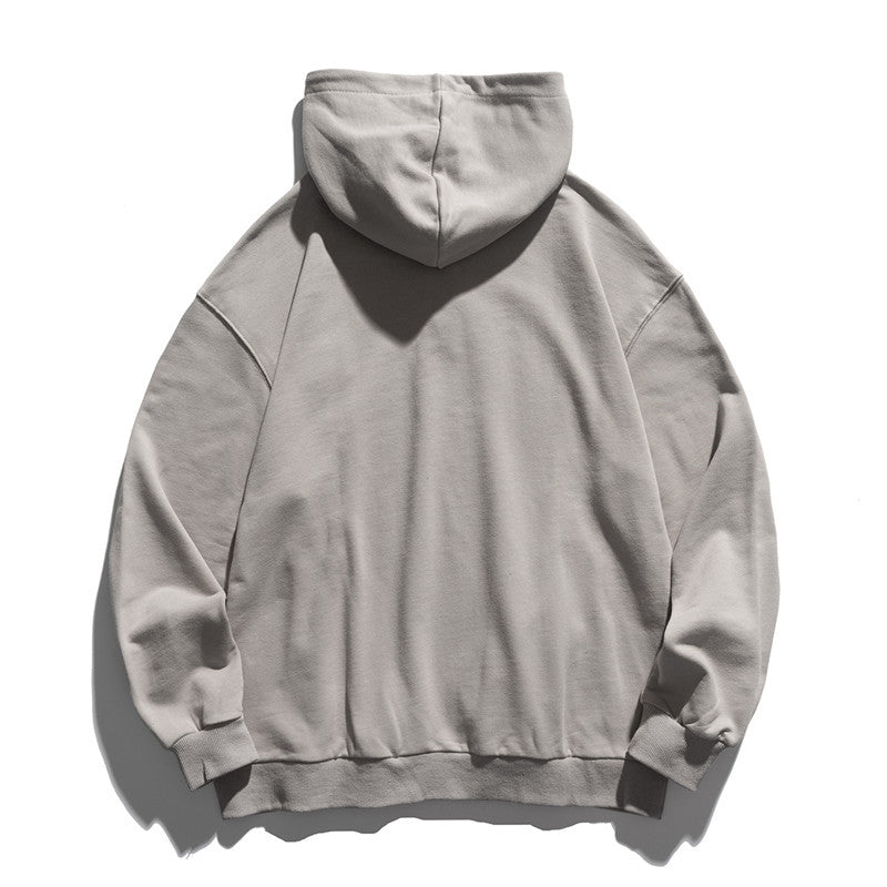 Man Fall Outfis Autumn Simple Solid Color Hooded Sweater Men's Street BF Loose Couple Pullover Hoodie