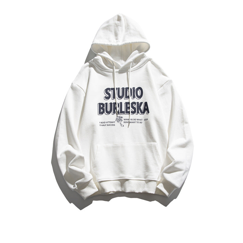 Men's Graphic Hoodies Men's Autumn Hooded Loose Casual Sweater Men