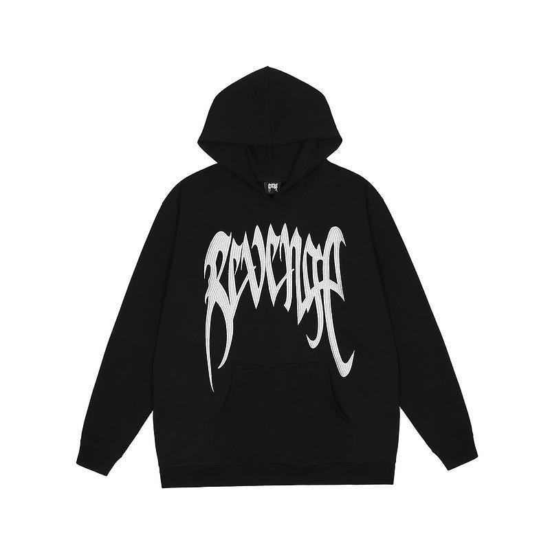 Revenge Hoodie Logo Embroidered Hoodie Couple
