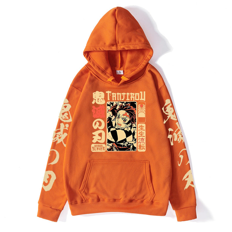 Anime Hoddies Anime Kimetsu No Yaiba Sweatshirt Autumn and Winter Fleece Hoodie