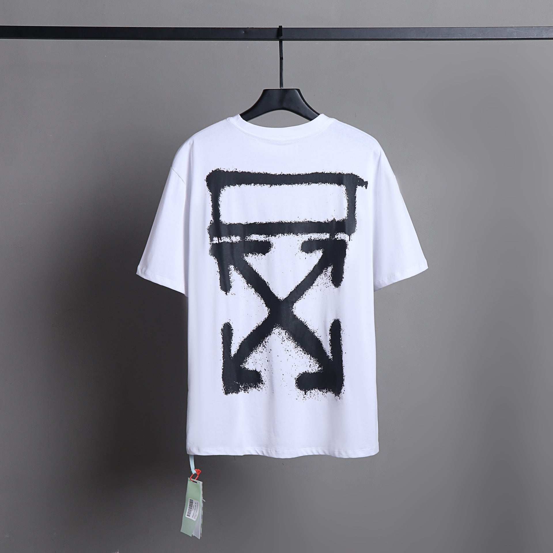 Ow T Shirts Bamboo Leaf Graffiti Arrow Male and Female Trendy Brand Short Sleeve