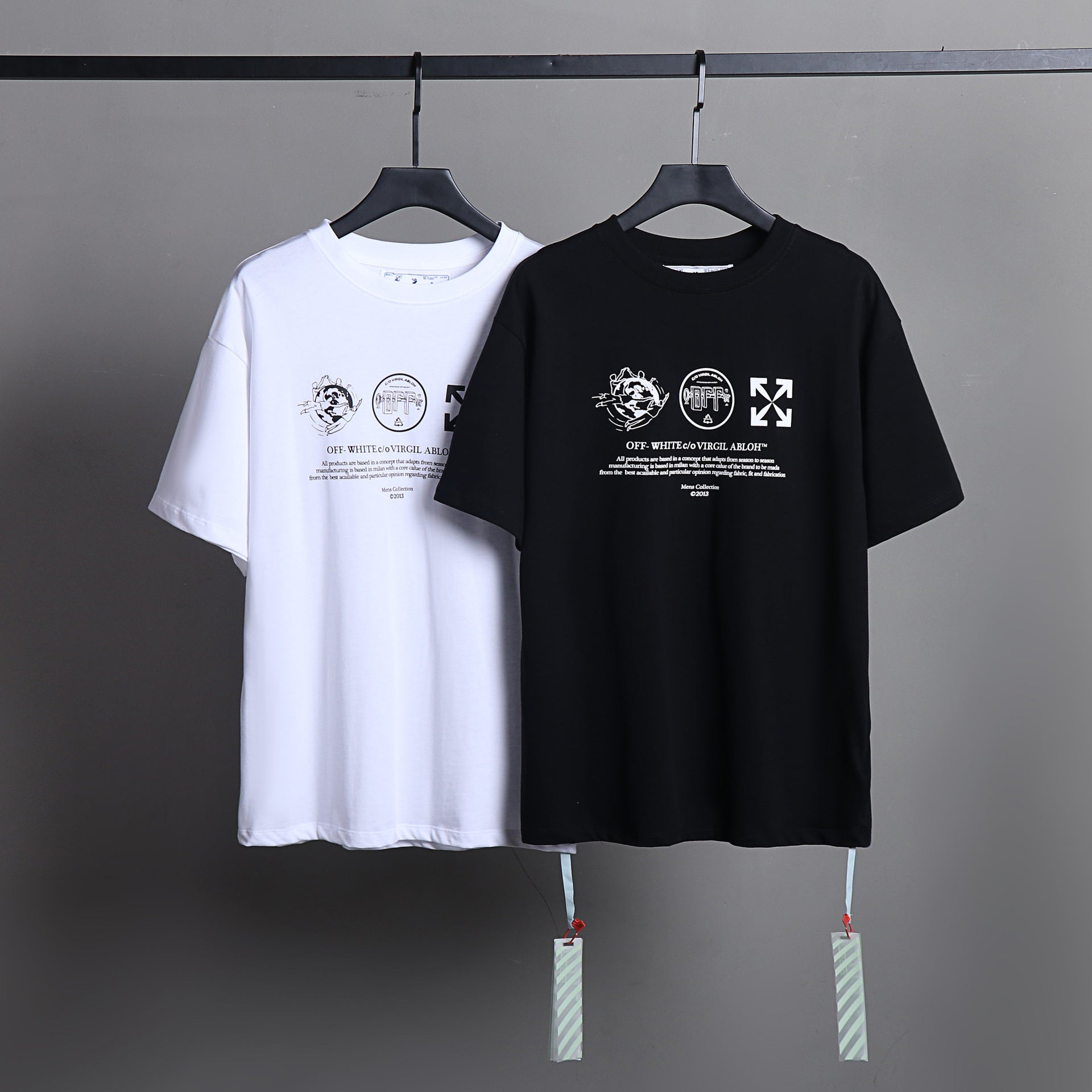 Ow T Shirts Printed Male and Female Trendy Brand Short Sleeve