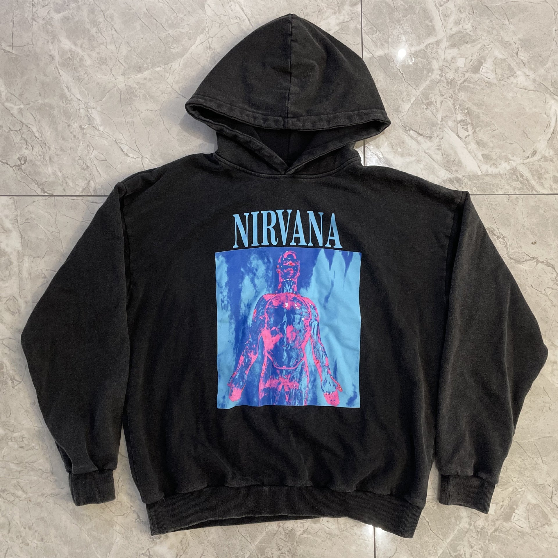 Nirvana Hoodie Distressed Sweater Bf Style Casual Loose