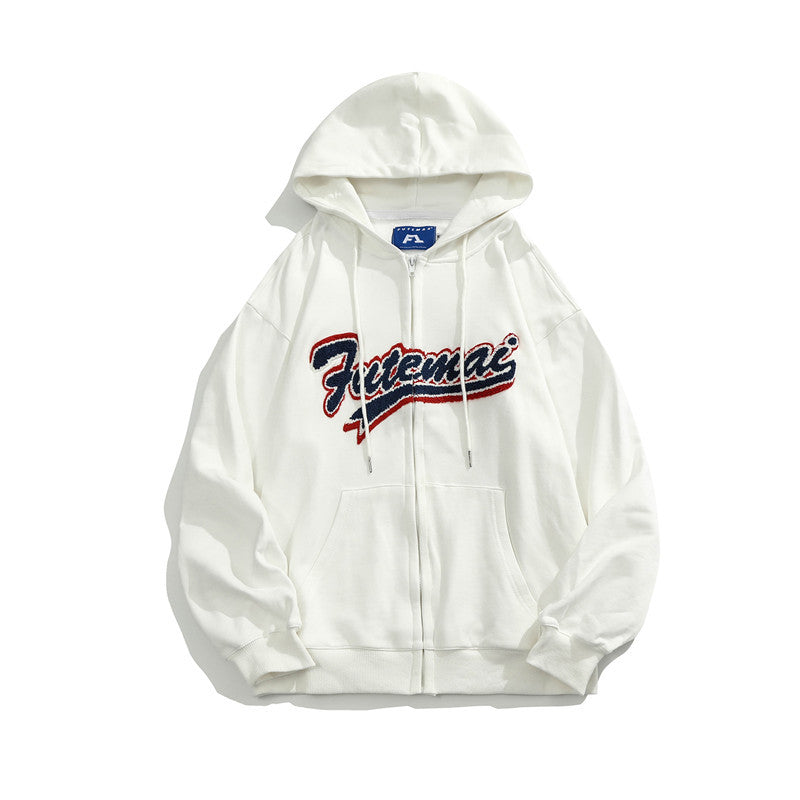 Men's Graphic Hoodies Men's Autumn Hooded Cardigan Sweater Men's and Women's Casual Jacket