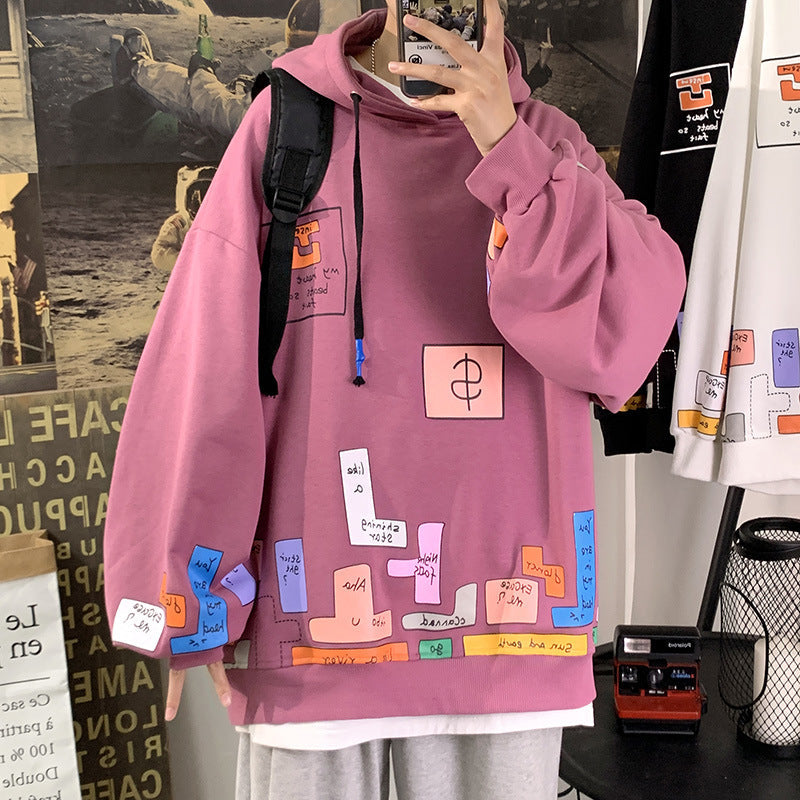 Men's Hoodie Loose Print